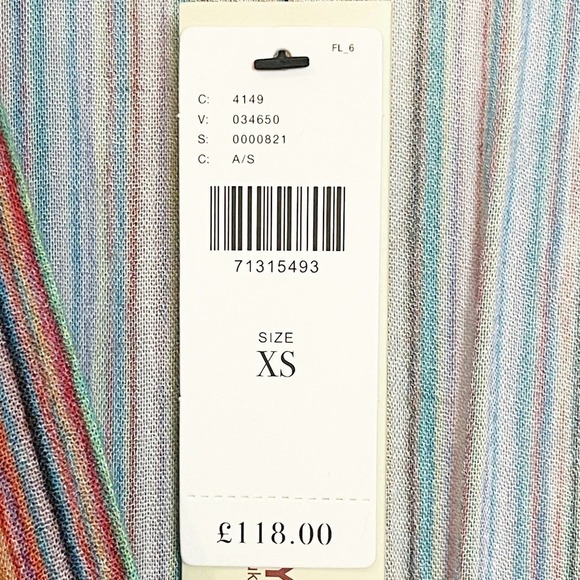 NEW Anthropologie Conditions Apply Stripe V-Neck Jumpsuit Pockets Size XS - Picture 6 of 11